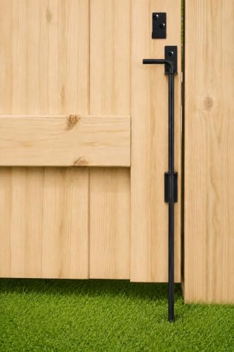 18" Heavy Duty Cane Bolt Gate Drop Rod Extra Thick Ground Latch 1 Pack - color: 18 Inch