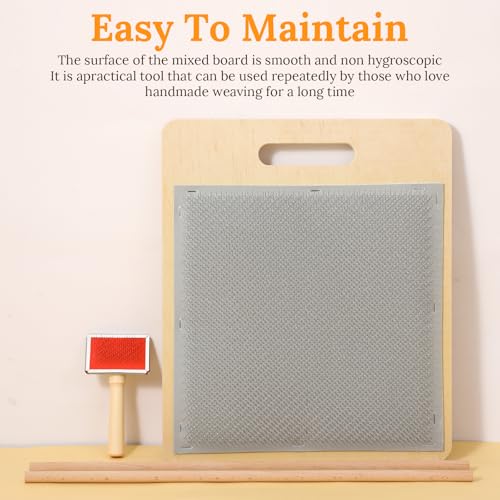 4 Pcs Wool Blending Board Carding Brush Set, Wool Hand Carders, Wooden Carding Brush, Felted Carder for DIY Projects, Felt Needle Project Craft