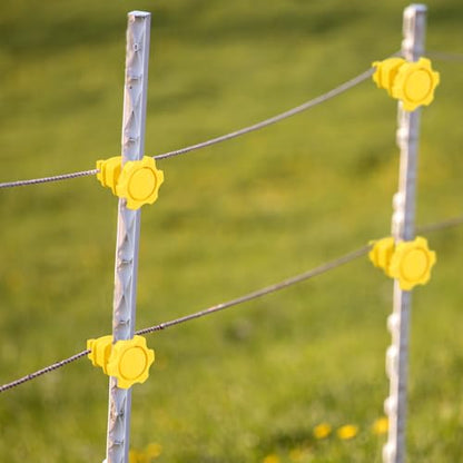 Frienda 100 Pcs Electric Fence Wire Insulators, Screw Round Post, Yellow - color: Yellow