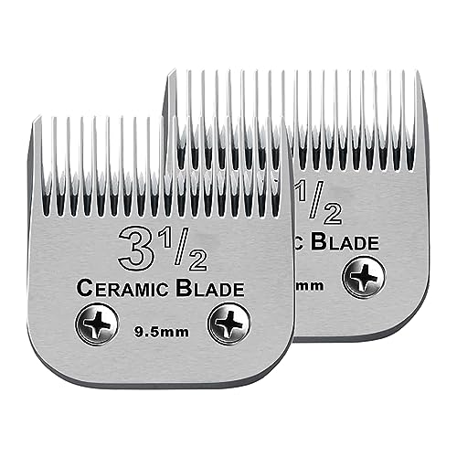3-1/2 Replacement Blade compatible with Oster Classic 76/Andis dog Clipper - color: SIZE 3-1/2(2 PACK)
