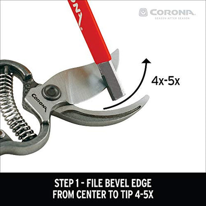 Corona Tools Handheld Garden Tool Sharpener– Blade Sharpener for Pruning Shears, Loppers, Hedge Clippers & More - size: 1-Pack