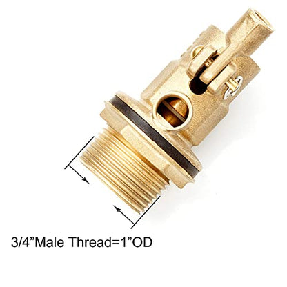 Joywayus 3/4" Thread Float Ball Valve Floating Ball-cock Tank Ballcock Fittings Automatic Water Level Control Switch(Pack of 2) - size: 3/4 inch (Pack of 2)