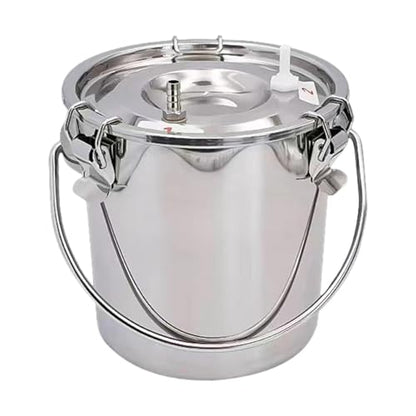 Stainless Steel Milking Machine Bucket with Lid, 3L Milk Can for Cow Sheep Goat Milking Equipment - size: 3L