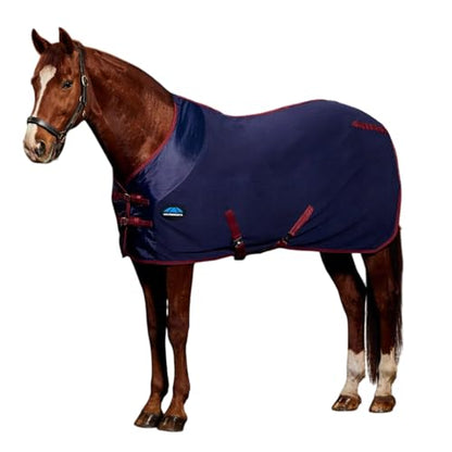 WeatherBeeta Anti-Static Fleece Cooler Standard Neck - color: Navy/Burgundy, size: 72"