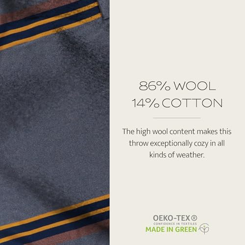 Pendleton Yakima Camp Blanket Full Queen 90" x 90" - Wool Cotton - color: Mineral Umber, size: Queen