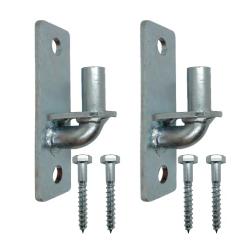 2Pc Wall Mount Gate Hinges Heavy Duty, 5/8" Pin Chain Link Fence Gate Hinge - size: 2 Pack