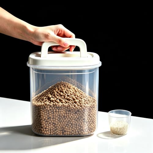 10 Lbs Rice Container Storage with Measuring Cup - color: LG-5KG