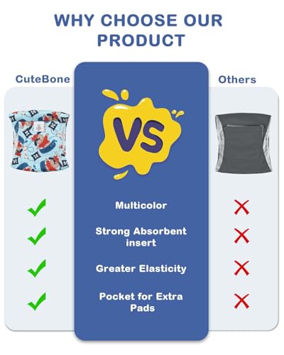 CuteBone Dog Diapers Male 4 Pack Puppy Wraps Reusable Doggie Belly Bands for Male Dogs Small Medium Large - size: M(14"-17")