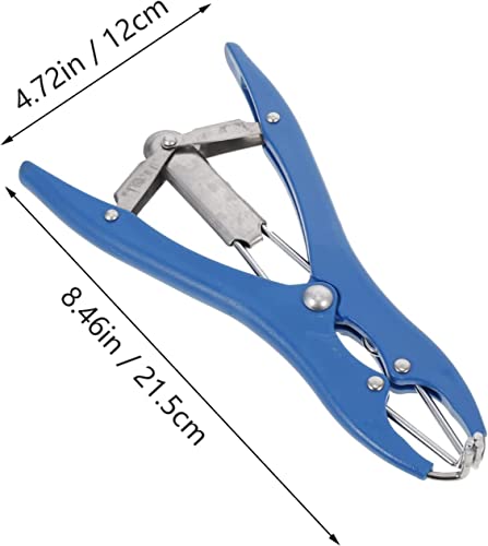 Goat Banding Tools Livestock Bander and Bands Kit with 1pc Expander Plier, 100pcs Rings (Blue Orange and Green)