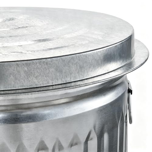 31-Gallon Steel Trash Can, Outdoor/Indoor Garbage Bin with Lid