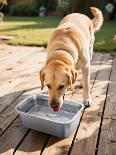 MEWTOGO 1.5 Gallons Large Capacity Food Grade Stainless Steel Dog Bowls - size: 1.5 Gal