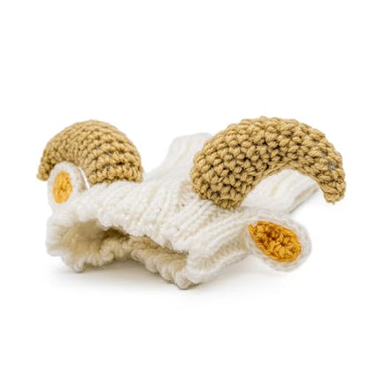 Ram Goat Costume - Warm Knit Dog Snood Wrap for Pets, Neck Ear Cover Protection, Halloween Winter (Medium) - size: Medium