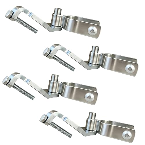 4 Pack 1-5/8" T-Post Gate Hinge Hardware Kit