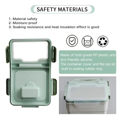 25 lbs Large Flour Storage Container 4 Pack, Airtight Rice Storage Containers with Wheels Seal Locking Lid, Measuring Cup, Scoop, BPA Free Dry Food Bin for Beans, Sugar, Grain - Green - color: 4Pcs 25LB Green