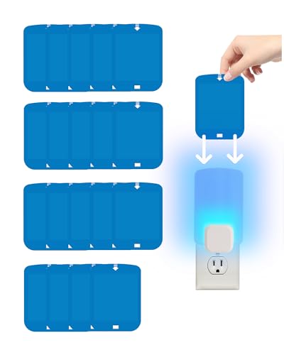 20 Pack Refill Cartridges for Stem Flying Insect Light Trap, Replacement Glue Card Compatible with Wondercide Indoor Plug-in Blue Light Trap for Fly Bug Mosquito Gnat