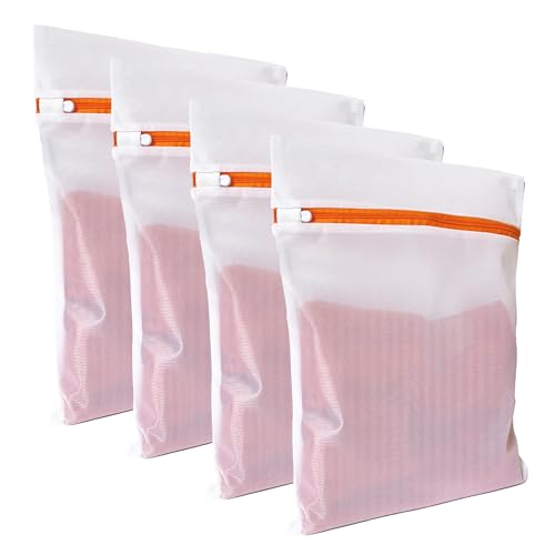 4 Pack Mesh Laundry Bags for Delicates 12inx16in LAUNDRY CLUB® - size: 12 x 16 inches