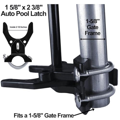 Push Style Pool Gate Latch for Chain Link 1-3/8" Gate Frames and 1-3/8" Gate Posts - CASE Qty 35 - size: 1-3/8" x 1-3/8" gate post - Case(35 Count)