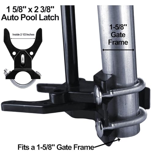 Push Style Pool Gate Latch for 1-3/8" Gate Frames & 1-5/8" Gate Posts -CASE Qty 35 - size: 1-3/8" x 1-5/8" gate post - Case(35 Count)