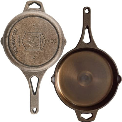 8 Inch Smooth Wasatch Pre-Seasoned Round Cast Iron Skillet - size: 8 Inch