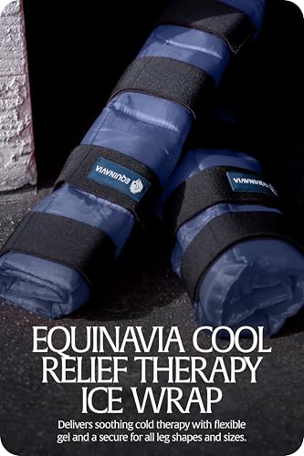 Equinavia Cool Relief Therapy Equine Ice Boots for Horses-Gel Cooling Wraps - color: Navy Blue