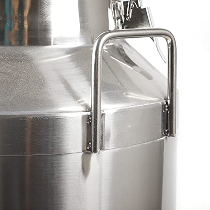 LOYALHEARTDY 15.85 Gallon Stainless Steel Milk Can Wine Pail with Sealed Lid, Airtight Storage Canister, Milk Transport Can, 60L - size: 60L