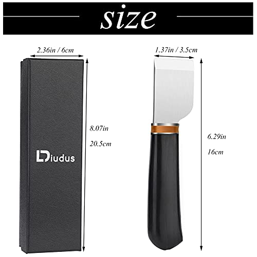 Leather Cutting Knife, Leather Skiving Knife with Wooden Handle | Leatherworking Craft Cutting Hand Tool Exquisite Package for DIY Leathercraft