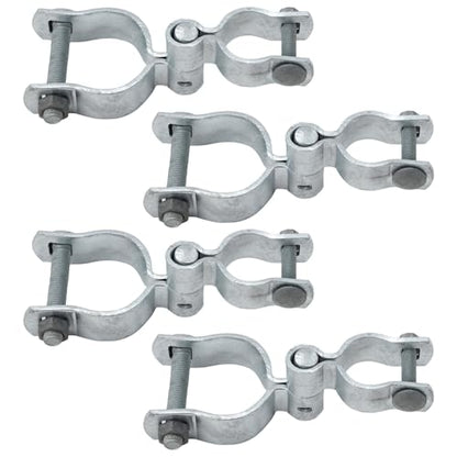 VIVIDA 1-3/8" x 2-3/8" Chain Link Fence Gate Hinge Kit, 4 Pack - color: Silver (4 Set), size: 1-3/8" x 2-3/8"