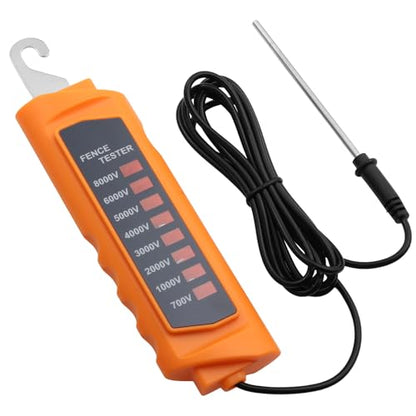 Neoteck 700-8000V Electric Fence Voltage Tester with 8 Neon Indicator Light