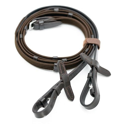 Jeffers Uniquely English Leather Horse Bridle with Reins, Padded Crown, Adjustable Noseband, English Bridle Tack for Hunter, Jumping, Dressage, Riding - size: Oversize