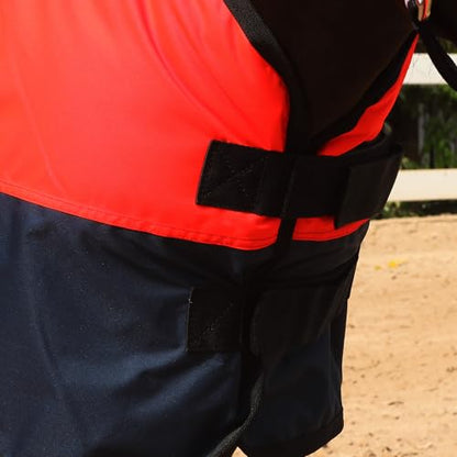 LEAFOREST 300D Pony Turnout Blanket Waterproof 150g Fill Donkey Blankets - color: Red, size: S (30 IN - 36 IN)