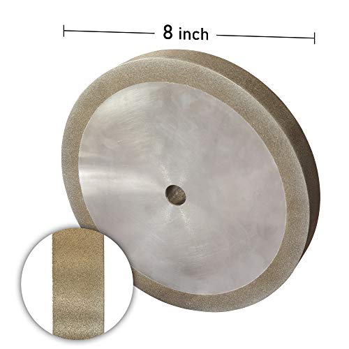 BUCKTOOL 80 Grit 8-Inch CBN Grinding Wheel, 1-Inch Wide, 5/8-Inch Arbor - style: 80Grit, 1" Wide