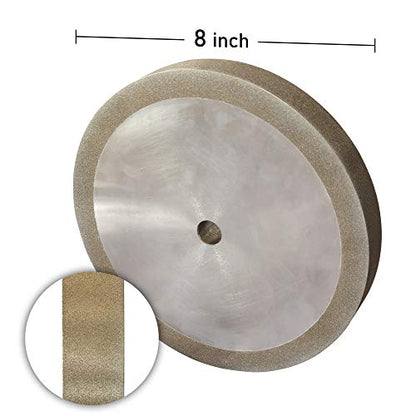 BUCKTOOL 80 Grit 8-Inch CBN Grinding Wheel, 1-Inch Wide, 5/8-Inch Arbor - style: 80Grit, 1" Wide