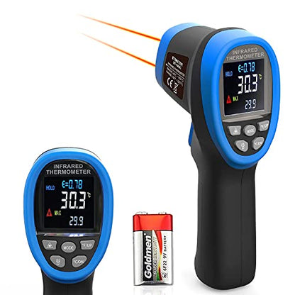 BTMETER BT-1800C Pyrometer -58°F ~3272°F (-50~1800℃) IR Temp Gun, D:S 50:1 High Temperature Infrared Thermometer for Industrial HVAC Forge Furnace Metal Smelting (NOT for Human Temp) - color: BT-1800C Blue (-58°F ~3272°F)
