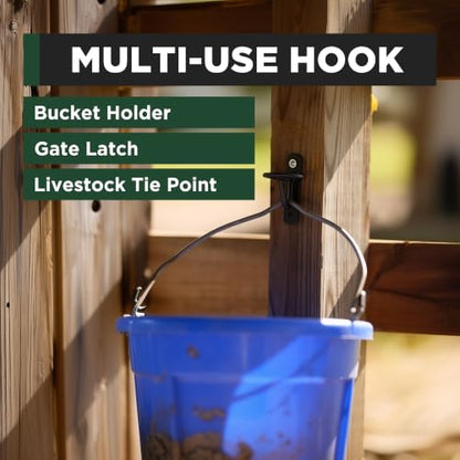 SCENIC ROAD Bucket Hook & Gate Latch 5-6 Gallon Heavy Duty (Pack of 2) - size: Pack of 2