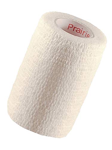 Vet Tape (White) (2 Pack) (3 Inch x 15 feet) Self Adhesive Adherent Adhering Cohesive Flex Self Stick Bandage Grip Roll Dog Cat Pet Horse - color: White, size: 2 Rolls
