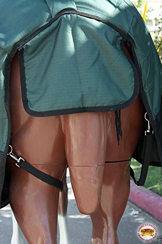 Hunter Green 75 in HILASON 600D Winter Waterproof Horse Blanket - size: 75 In