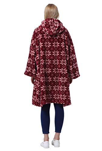 Catalonia Oversized Blanket Hoodie, Wearable Fleece Blanket Sweatshirt - color: Stella / Plush