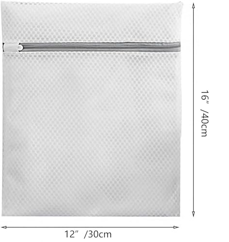 3-Pack Honeycomb Laundry Bags for Delicates | Heavy-Duty Zippered Mesh Wash Bags | 12 x 16 inch (3 Medium) - size: 3*M