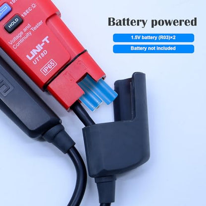 UNI-T UT18D Waterproof Voltage Tester Professional 6V~690V Voltage and Continuity Tester Multifunction Digital Electrical Voltage Meter AC/DC Automatic Range LCD Display - style: UT18D