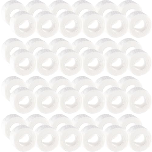 IndigoCase 48 Pack Self Adhesive Bandage Wrap 1 Inch x 5 yd Elastic Tape - color: White, size: 1 Inch - 48 Pack