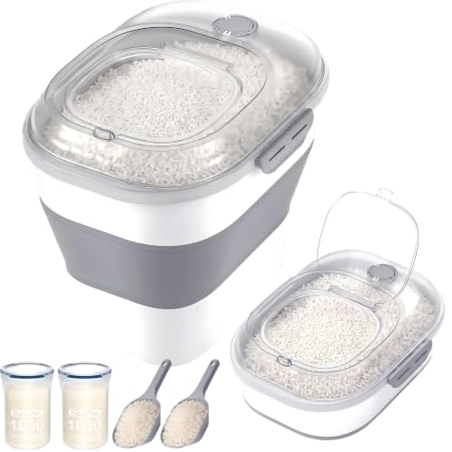 50 Lbs Rice Storage Container, Collapsible Pet Food Container - color: 50lbs