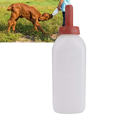 Calf Bottle and Nipples Snap on 2 Quart, Livestock Baby Feeding Bottle - size: 2L