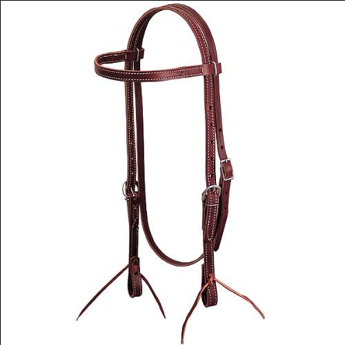Weaver Leather Latigo Leather Browband Headstall,Burgundy