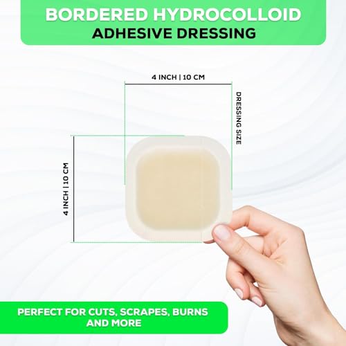 MedVance Bordered Hydrocolloid Adhesive Dressing Waterproof 4"x4" Box of 10