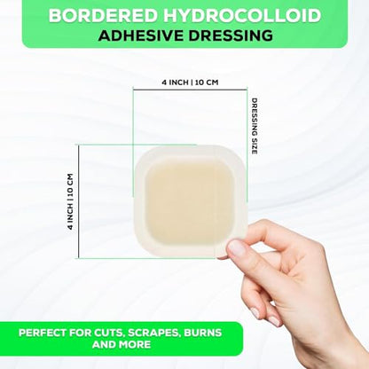 MedVance Bordered Hydrocolloid Adhesive Dressing Waterproof 4"x4" Box of 10