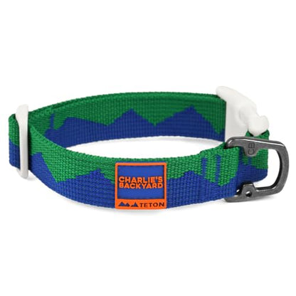 Charlie’s Backyard Teton Dog Collar, Urban to Trail Lightweight & Adjustable with Quick Release DURAFLEX Buckle, Durable D-Ring & All-Day Comfort, Sierra Dream, Small - color: Sierra Dream, size: Small
