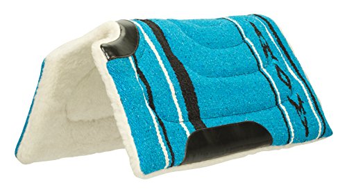 Weaver Equine 30" x 32" Cut Back Acrylic Saddle Pad Horse Saddle Pad, Shock Absorb Western Saddle Pad for Protection, Durable Equine Supplies, ‎Blue