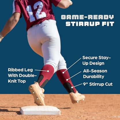 TCK 9 Inch Solid Baseball Stirrups - Adult and Youth - color: Royal, size: Medium