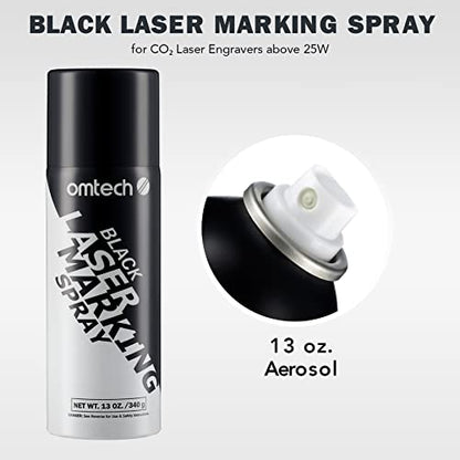 OMTech Laser Marking Spray, 4pcs 13oz, Black Marking for CO2 Laser on Metal - color: 13 OZ -- Black, size: 4 Pcs