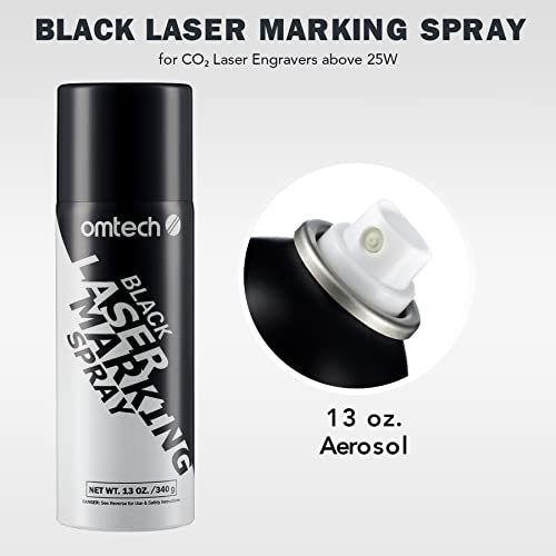 OMTech Laser Marking Spray, 4pcs 13oz, Black Marking for CO2 Laser on Metal - color: 13 OZ -- Black, size: 4 Pcs